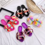 "Color Wool" Chain Slippers