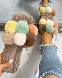 "Fur me" ball slippers