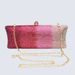 Gradient Rhinestone Dinner Clutch Bag