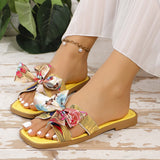 Floral Straw Flats