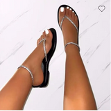 Flat Rhinestone Sandals