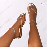 Flat Rhinestone Sandals