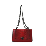 Snake-Pattern Chain Bag
