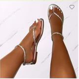 Flat Rhinestone Sandals