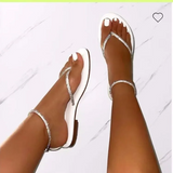 Flat Rhinestone Sandals