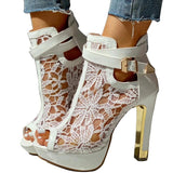 “The Lace” Chunky Heels