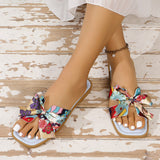 Floral Straw Flats
